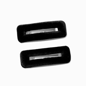 Claire's Black Velvet Hair Snap Clips 2 Pack, NEW WITH TAG